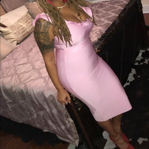 Pink bandage dress
